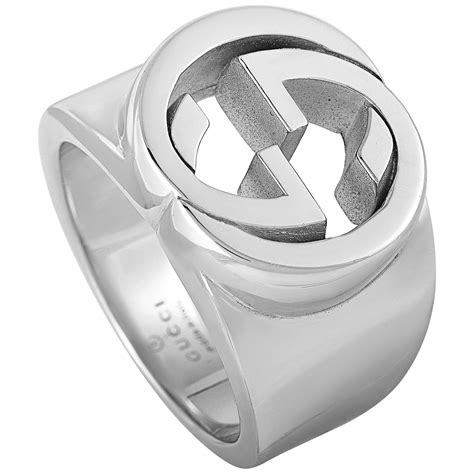 gucci silver jewllery|gucci interlocking ring silver.